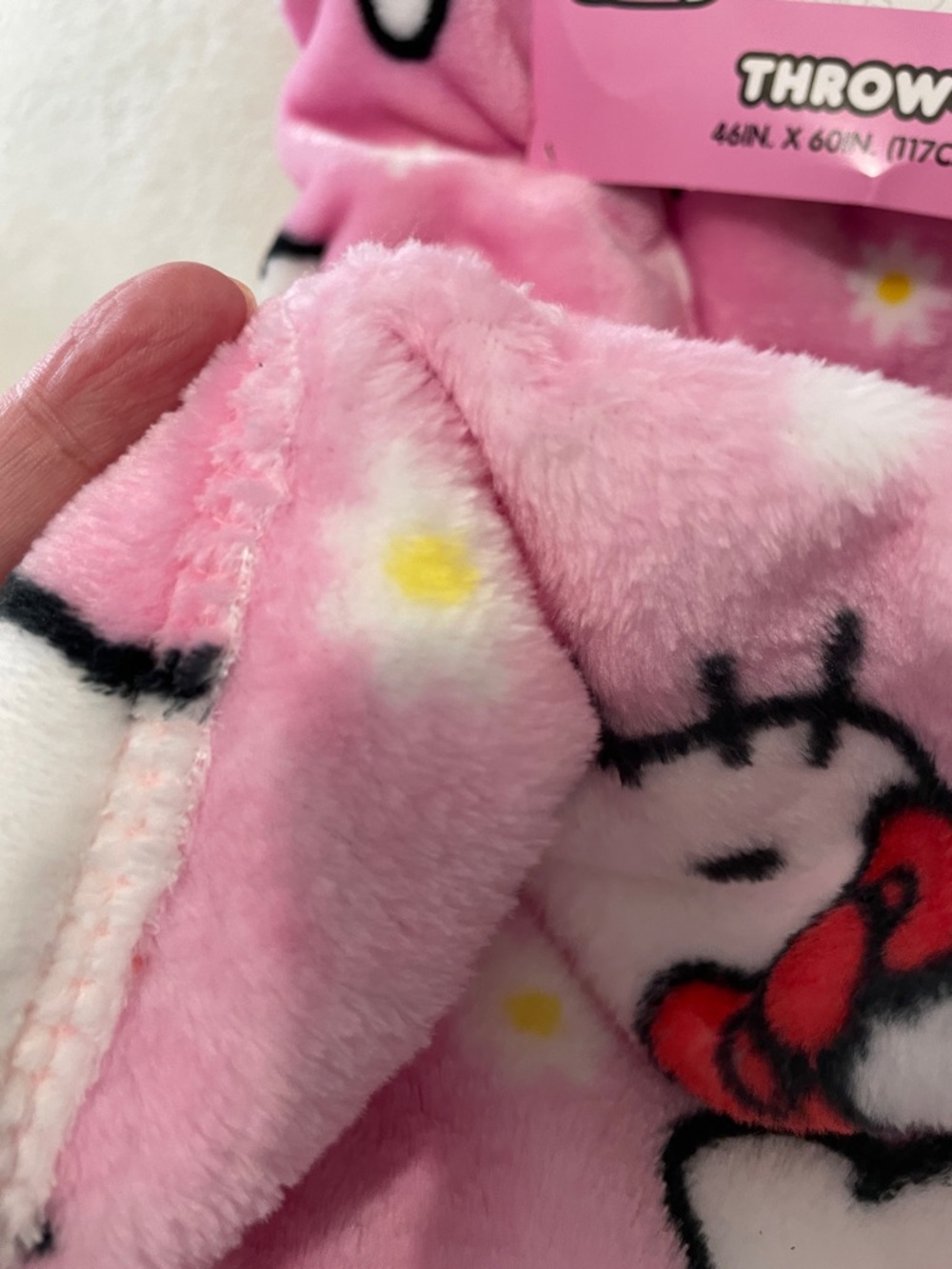 Hello Kitty Pink Patterned Plush Throw Blanket - Picture 16 of 16